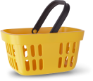 yellow shopping basket